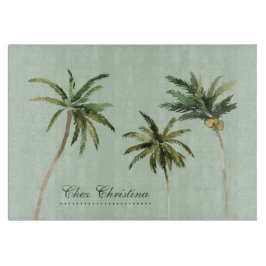 Tabla De Cortar Palmeras acuáticas Tropicales Personalizadas