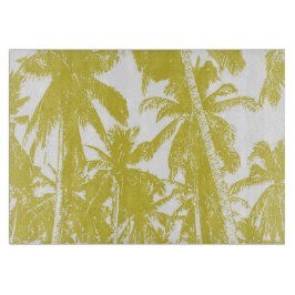 Tabla De Cortar Palmeras en un diseño posterizado