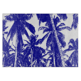 Tabla De Cortar Palmeras en un diseño posterizado