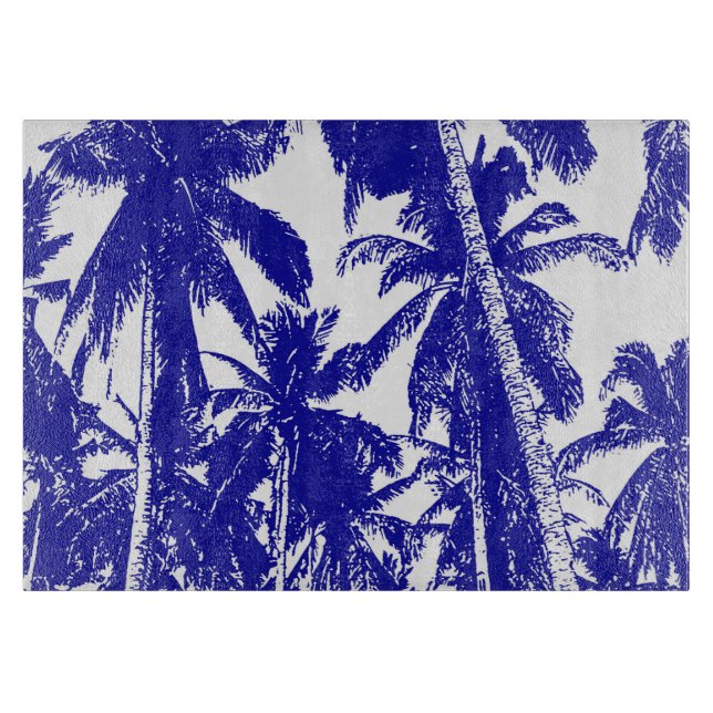 Tabla De Cortar Palmeras en un diseño posterizado (Anverso)
