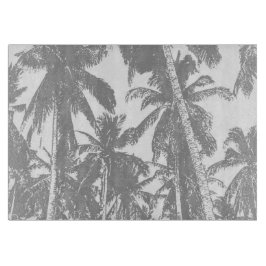 Tabla De Cortar Palmeras en un diseño posterizado