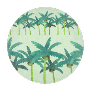 Tabla De Cortar Palmeras Tropicales: Cinta de agua sin foco.