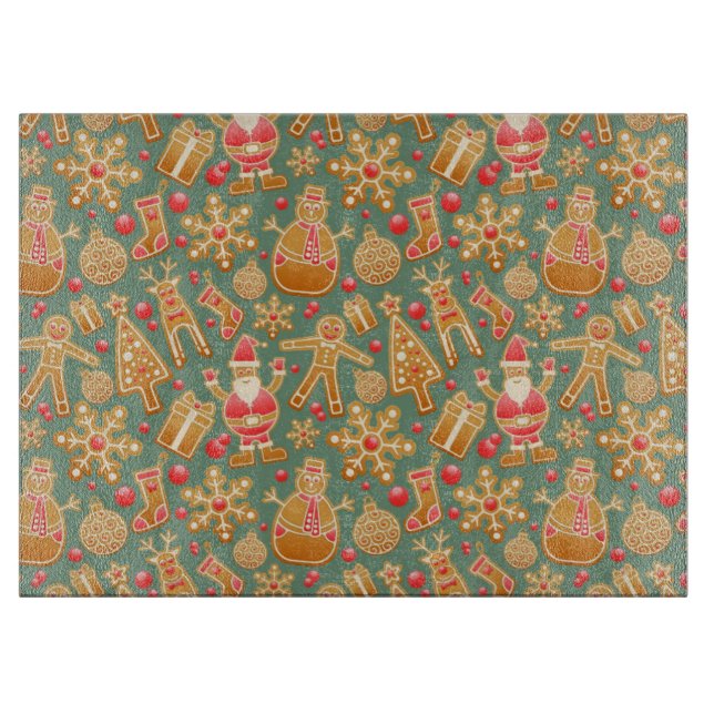 Tabla De Cortar Pan de jengibre/galletas/Navidades (Anverso)