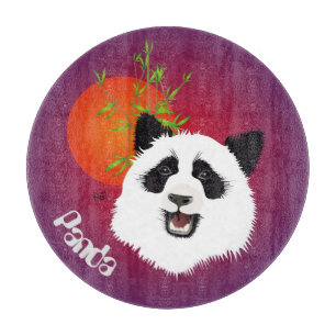 Tabla De Cortar Panda encuentro tablón de vidrio