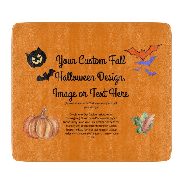 Tabla De Cortar Paneles personalizados de Halloween, decorativos p (Anverso)