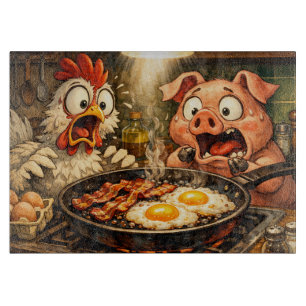 Tabla De Cortar Pánico de Tocino y Huevos