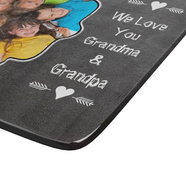 Tabla De Cortar Panorama de fotos familiares te queremos (Borde)