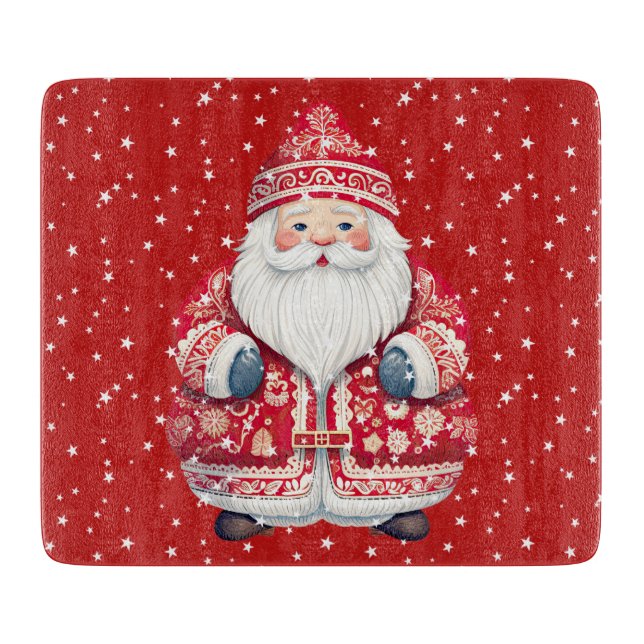 Tabla De Cortar Papá Noel folclórico escandinavo  (Anverso)