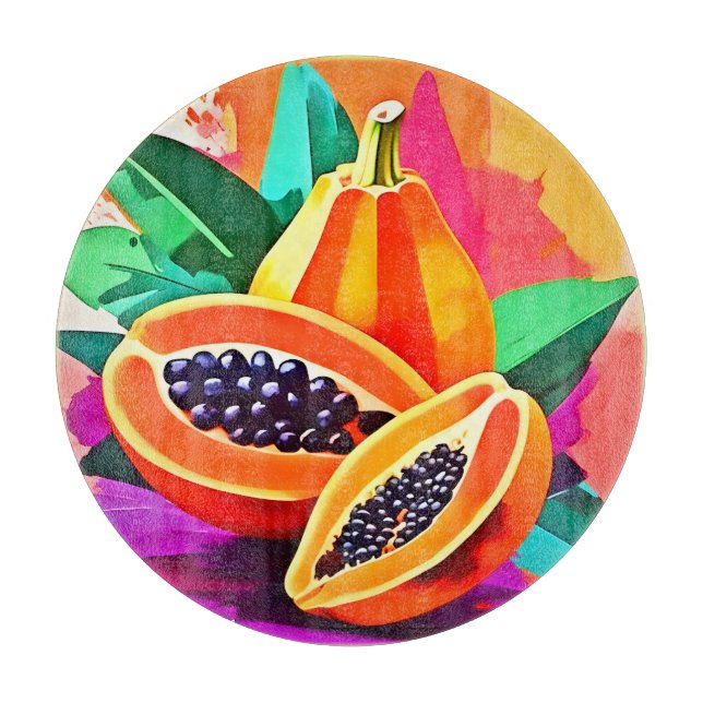 Tabla De Cortar Papaya en rodajas (Anverso)
