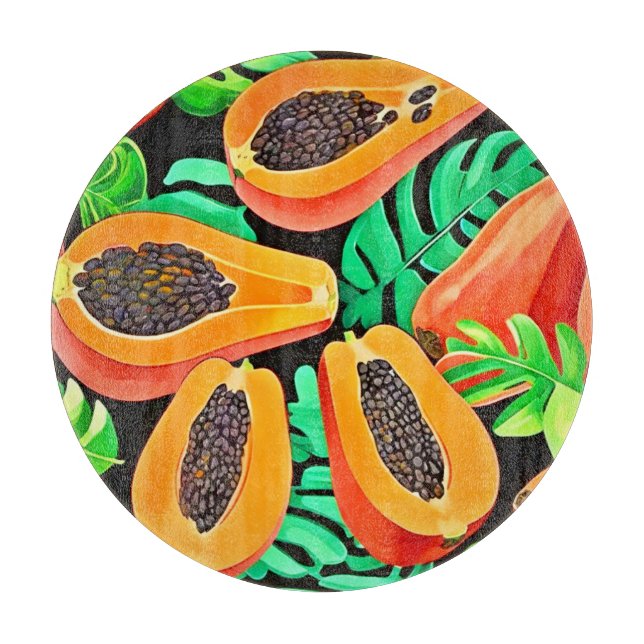 Tabla De Cortar Papaya y deja un patrón fresco (Anverso)