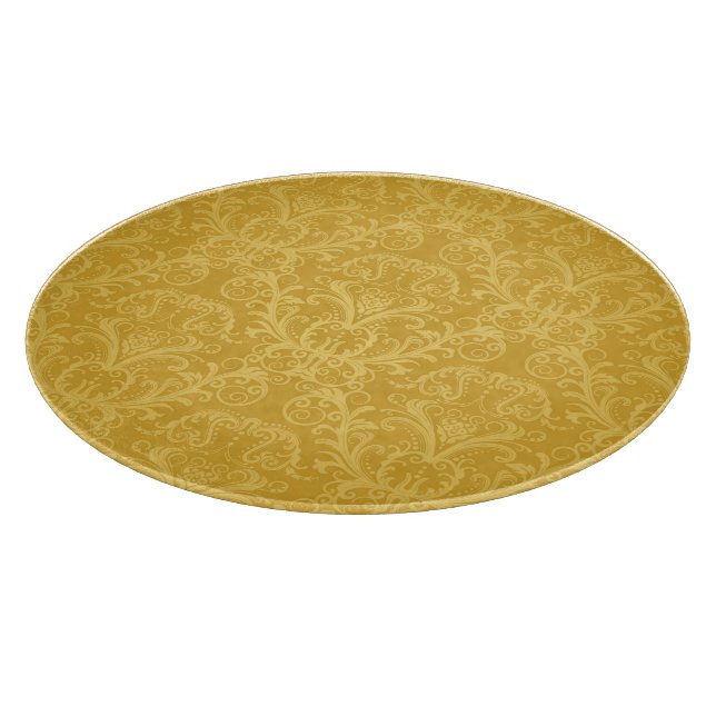 Tabla De Cortar Papel pintado floral de oro de lujo (Borde)