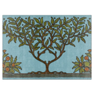 Tabla De Cortar Papel pintado floral de William Morris Tree Frieze