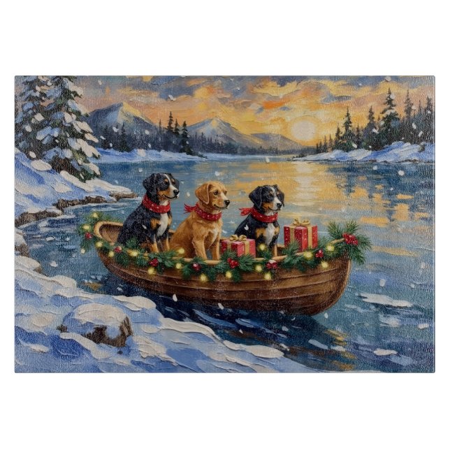 Tabla De Cortar Papillon Navidad Barco Fiesta (Anverso)