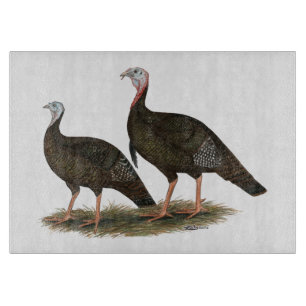 Tabla De Cortar Par salvaje del este de los pavos