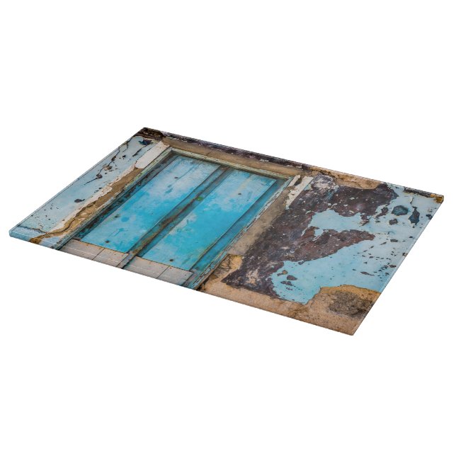 Tabla De Cortar Pared azul y puerta (Borde)