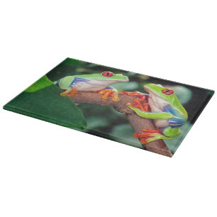 Tabla De Cortar Pareja de ranas de ojos rojos, Agalychinis callidr
