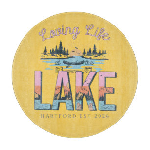 Tabla De Cortar Pareja Personalizado Lake House