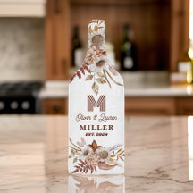 Pareja Rustica Personalizada de Monograma Floral B