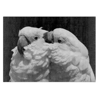 Tabla De Cortar Pares de cockatoos del paraguas