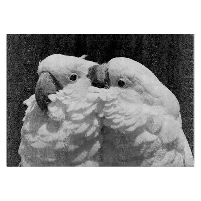 Tabla De Cortar Pares de cockatoos del paraguas (Anverso)
