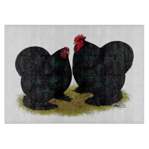 Tabla De Cortar Pares pequenos negros de Cochins