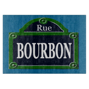 Tabla De Cortar Paris Street Rótulo Rue Bourbon Placemat