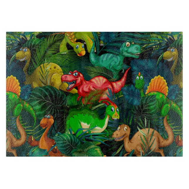 Tabla De Cortar Parque Dinosaur (Anverso)