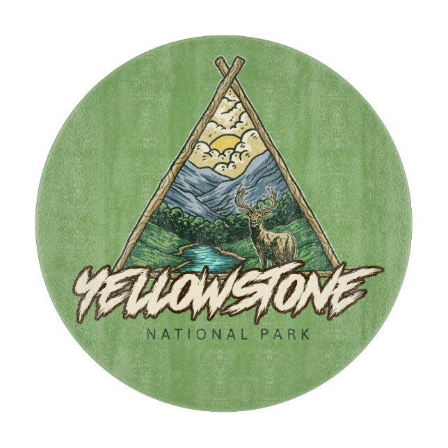 Tabla De Cortar Parque nacional Yellowstone (Anverso)