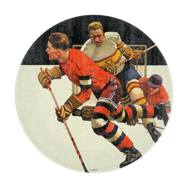 Tabla De Cortar Partido de hockey sobre hielo (Anverso)