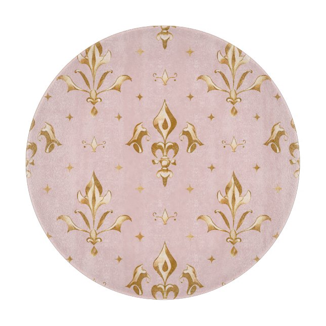 Tabla De Cortar Pascua redonda de la flor real (Anverso)