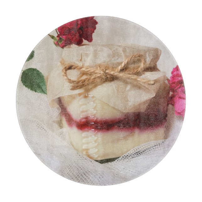 Tabla De Cortar Pastel delicioso, malvavisco, comida, repostería, (Anverso)