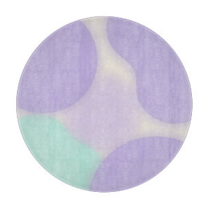 Tabla De Cortar Pastel Lavanda Mancha Orgánica Abstracta