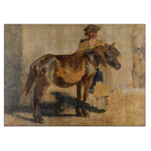 Tabla De Cortar Pastor con caballo (arte ecuestre)