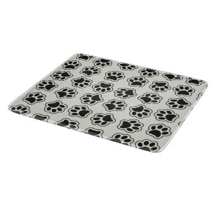 Tabla De Cortar Patas negras, garras de perro, garras de gato, con