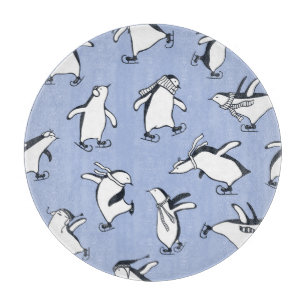 Tabla De Cortar Patinaje sobre pingüinos, patrón de cosecha a mano