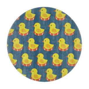 Tabla De Cortar Pato de goma amarillo, lindo, sin costuras.