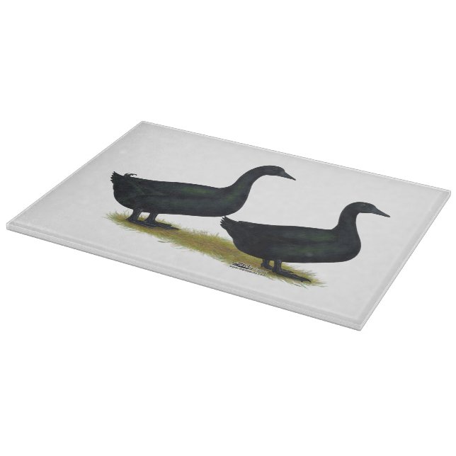 Tabla De Cortar Patos: Cayugas negro (Borde)
