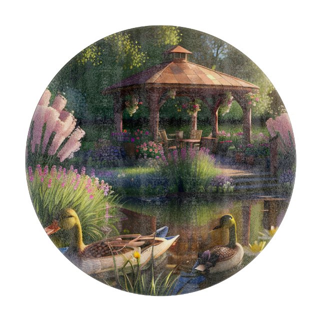 Tabla De Cortar Patos en el estanque (Anverso)