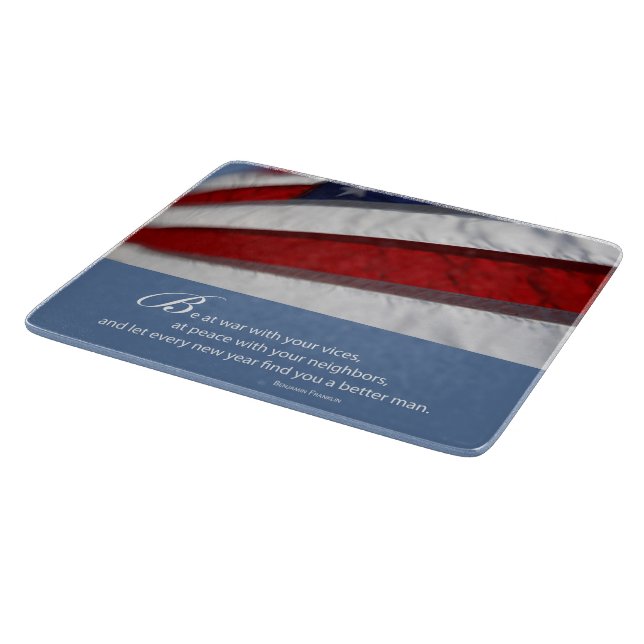 Tabla De Cortar Patriótico, Bandera Americana (Borde)