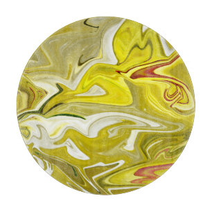 Tabla De Cortar Patrón abstracto amarillo