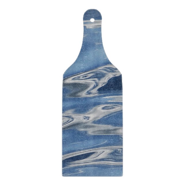 Tabla De Cortar Patrón abstracto azul (Anverso)