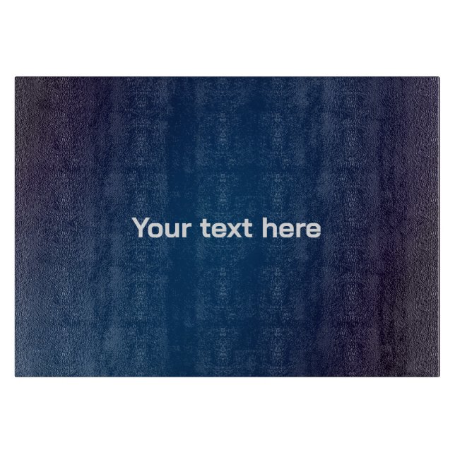 Tabla De Cortar Patrón abstracto azul oscuro | Añadir texto (Anverso)