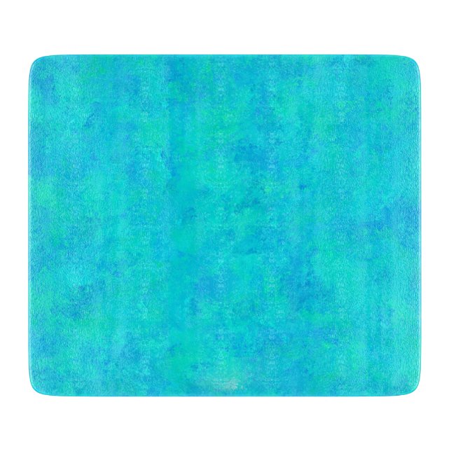 Tabla De Cortar Patrón abstracto azul turquesa (Anverso)
