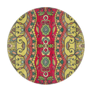 Tabla De Cortar Patrón abstracto de la inclemencia de la mano deco