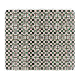 Tabla De Cortar Patrón abstracto de Navidad funky boho retro lindo