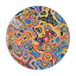 Tabla De Cortar Patrón abstracto dinámico y vibrante