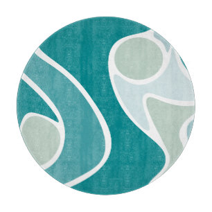 Tabla De Cortar Patrón abstracto en tonos azules