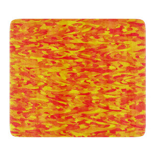 Tabla De Cortar Patrón abstracto Naranja rojo amarillo