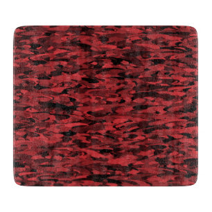 Tabla De Cortar Patrón abstracto negro rojo