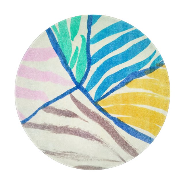 Tabla De Cortar Patrón acuarela: estilo de pintura sucia. (Anverso)